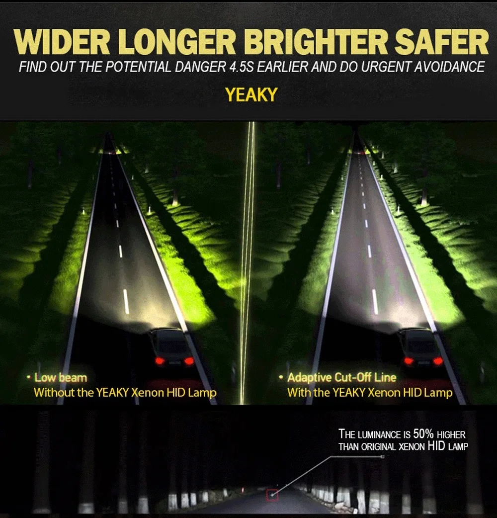 Оригинальная ксеноновая лампа переменного тока SUKIOTO премиум класса 35 Вт Yeaky HID D1S