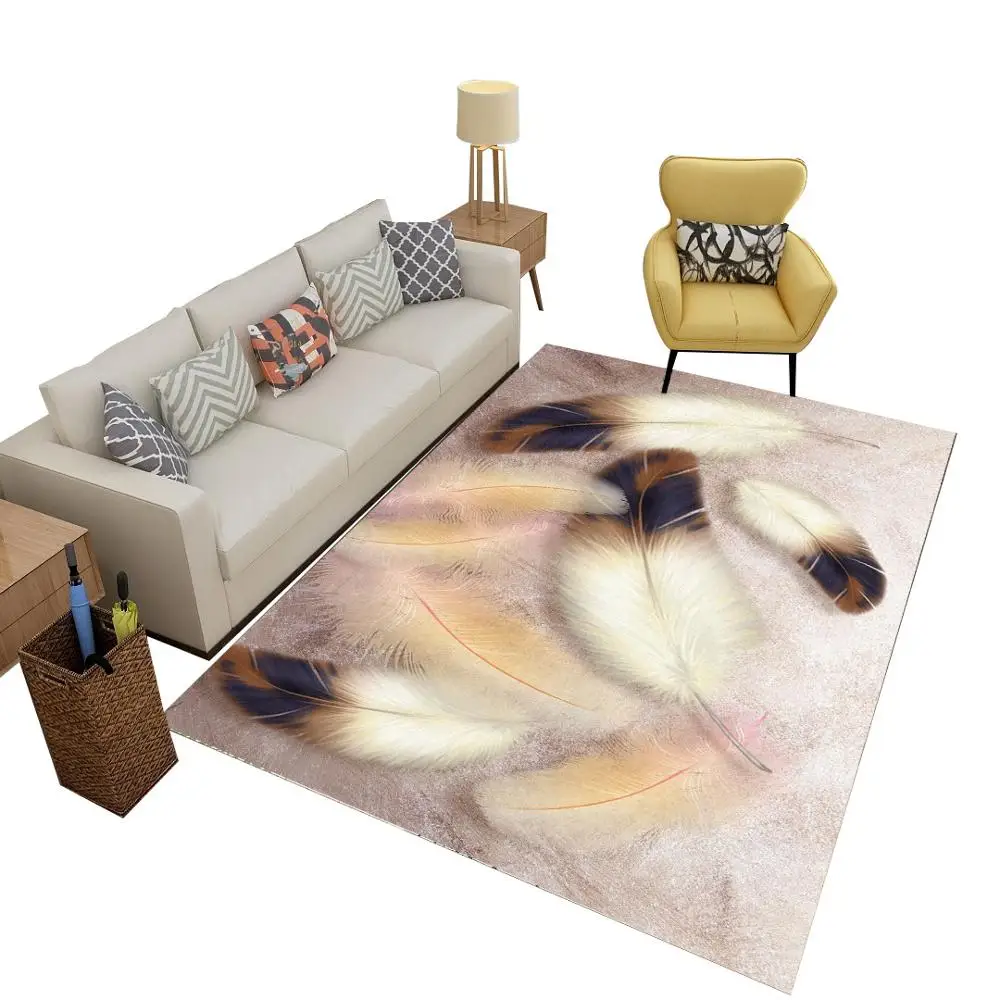 

Carpet Floor Mats Living Room Home Big Feather Carpet Hotel Carpet Bedroom Bedside Mat for Children Playing Rugs for Bedroom