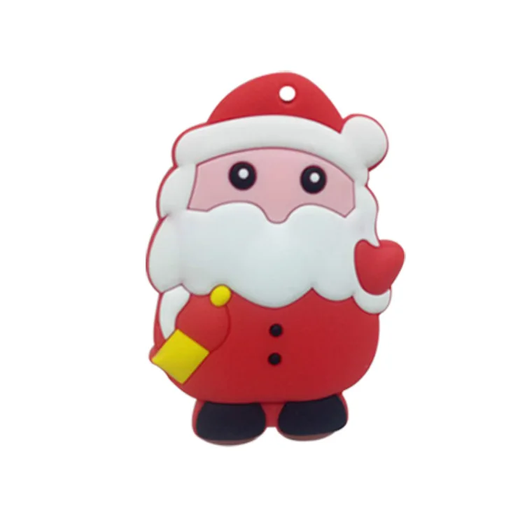 Santa Claus Детские Силиконовые Прорезыватели, BPA бесплатно, Прорезыватель для зубов, игрушка для рождественской елки, Санта-Клауса, снежинки, Детские Прорезыватели, силиконовые бусины, сделай сам, цепочка - Цвет: Santa Claus
