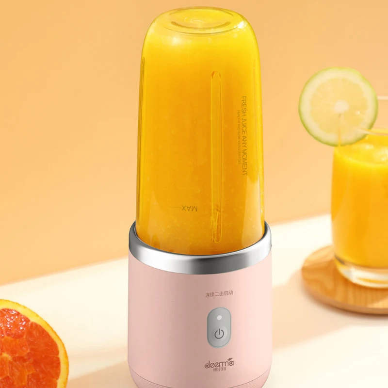 Xiaomi Deerma Portable Blender Electric Juicer Wireless Automatic Multipurpose USB Rechargable Mini Juice Cup Cut Mixer 400ML | Бытовая