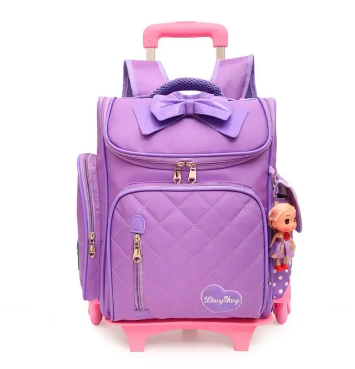 Школьный рюкзак на колесиках для девочек, детский рюкзак на колесиках, сумка на колесиках для студентов и детей