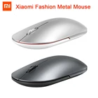 Модная Портативная Беспроводная игровая мышь Xiaomi, 1000 точекдюйм, 2,4 ГГц, Bluetooth link, оптическая мышь, портативная металлическая мини-мышь