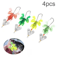 4pcs frog soft baits 7cm 6g sinking bass carp artificial spinner spoon bait fishing lures for ocean boat fishing