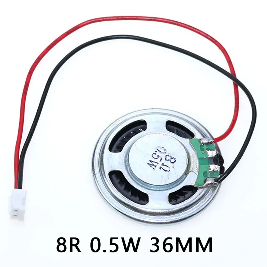 Ультратонкий динамик 8 Ом 0 5 Вт 8R диаметр 23 28 30 40 50 мм толщина см с клеммой PH2.0 Длина