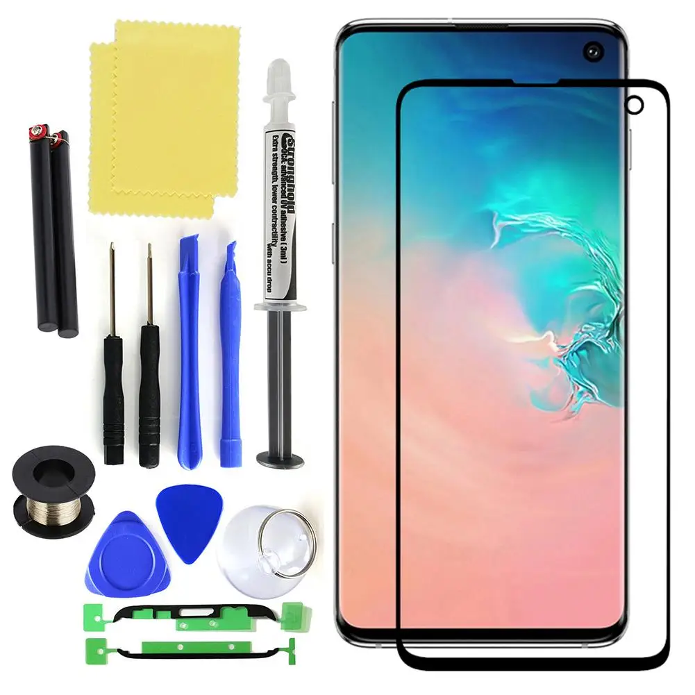 Замена переднего стекла для Samsung Galaxy S8 S9 S10 Plus Ремонт экрана передняя внешняя