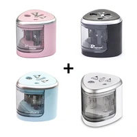 automatic pencil sharpener two hole electric switch pencil sharpener stationery home office school supplies korean stationery