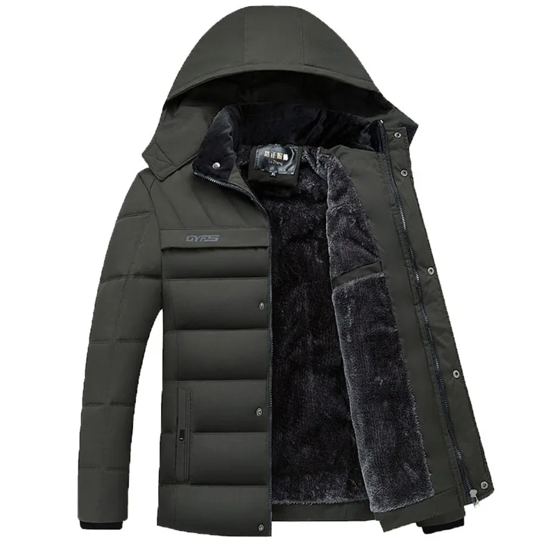Thicken Warm Men Parkas -20 Degree New Winter Jacket Men Hooded Fleece Man's Jackets Outwear Cotton Coat Parka Jaqueta Coat Men