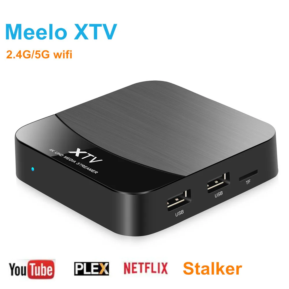 ТВ-приставка MEELOPlus X Stalker xtream Code PLEX Smart TV Box ip Amlogic S905X 2 Гб 16 телеприставка 4K 4G 5G Wifi