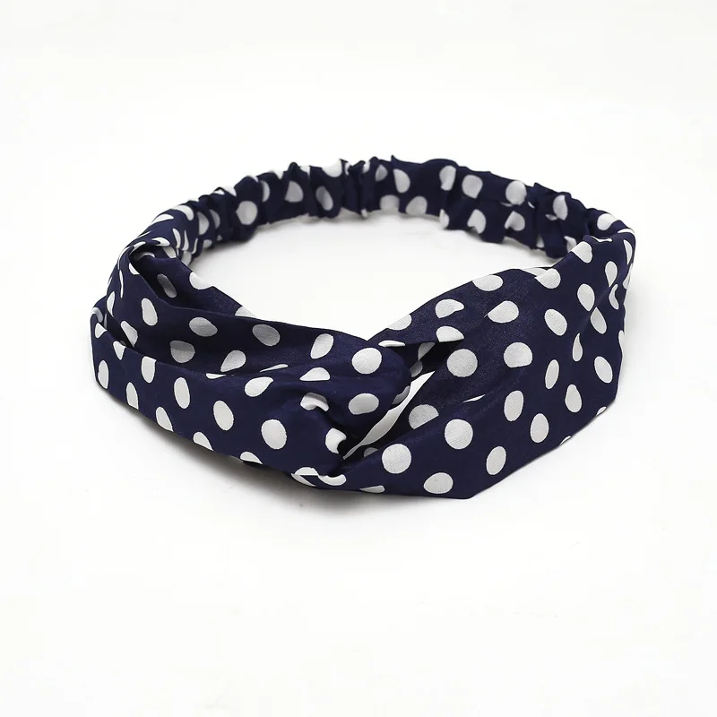 Повязка для волос женская мягкая эластичная однотонная лента с узлом винтажным