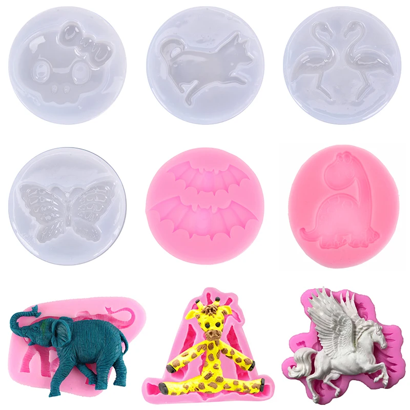 

Форма в виде животных силиконовая форма в стиле джунглей, 3D принадлежности для печенья в стиле сафари, кухонная форма для шоколада, мусса, ин...