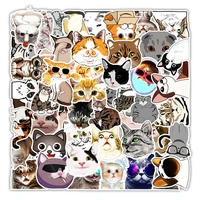 103050pcs animal cute cat aesthetic stickers for phone case water bottle scrapbooking diary kawaii cartoon kids stickers decal