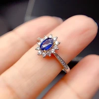 natural sapphire ring classic style perfect quality gemstone 925 silver especially recommended