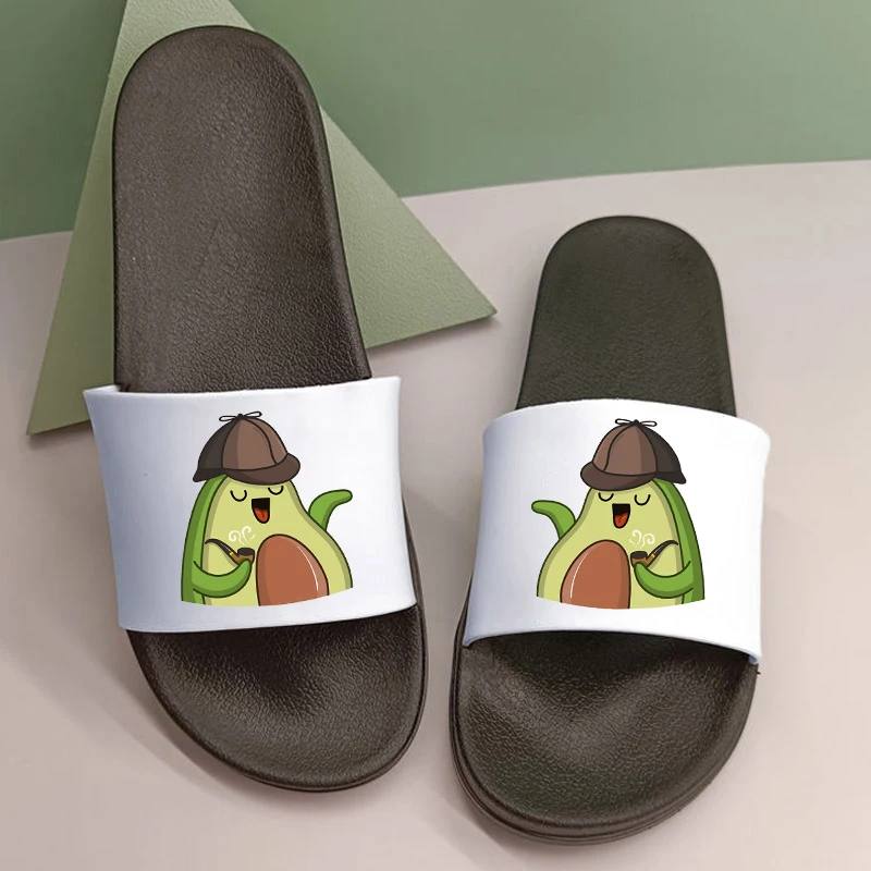Женские шлепанцы с авокадо пляжные домашние тапочки лето 2022 | Обувь