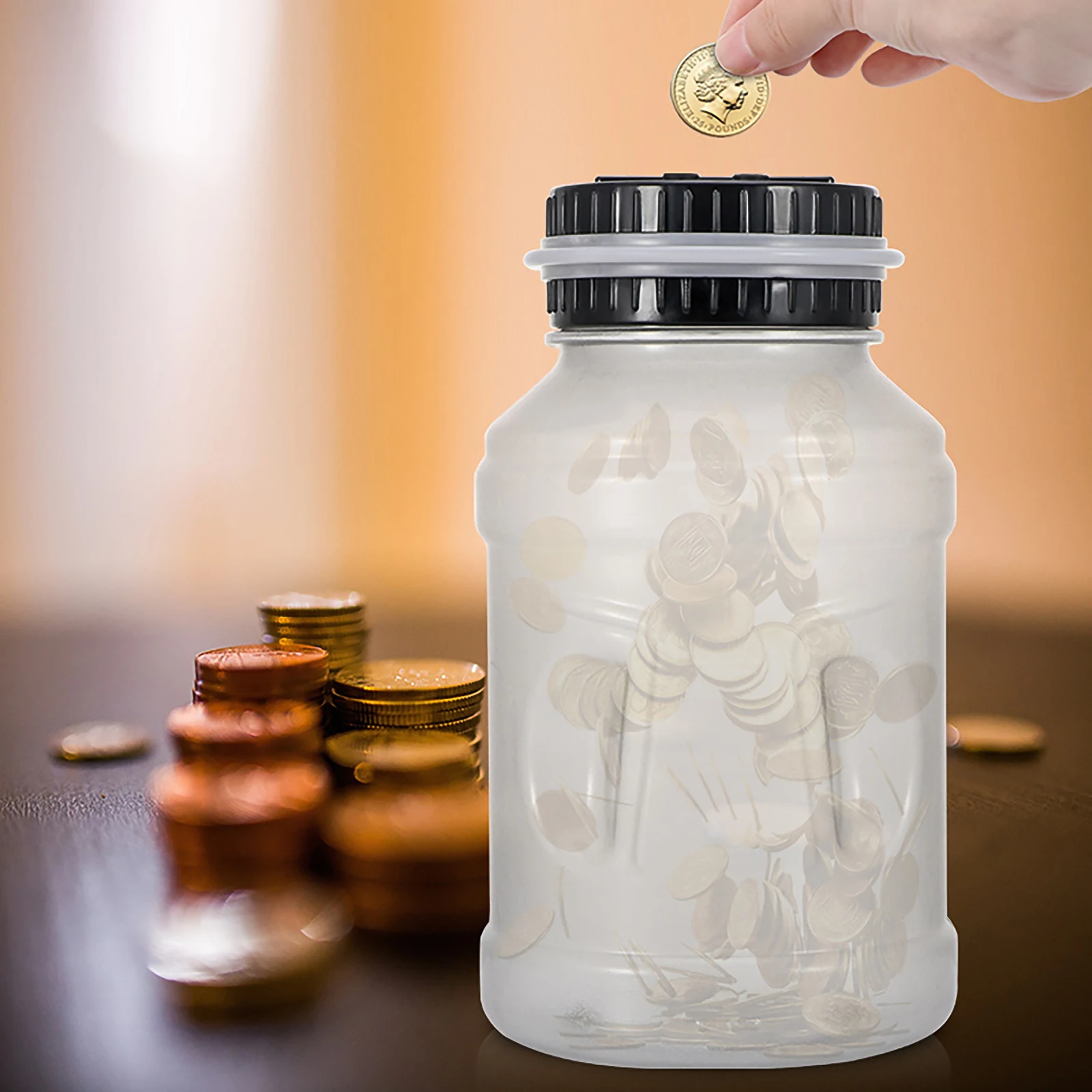 

Piggy Bank Counter Coin Electronic Digital LCD Counting Coin Money Saving Box Jar Coins Storage Box For USD EURO GBP Money