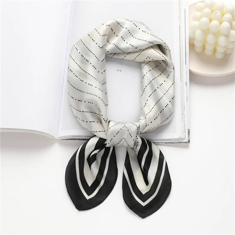 

New Neckerchief Female Headscarf Satin Silk Shawl Square Scarf For Women Foulard Hijab Hair Bands Headband Head Wraps Bandana