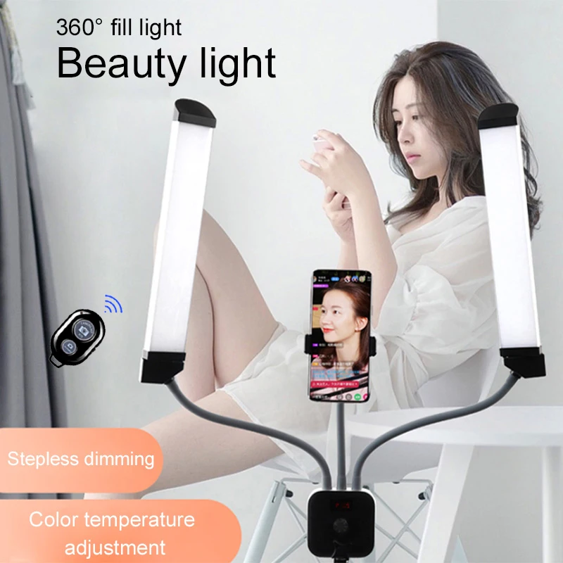 MAMEN Selfie Ring Light светодиодный приглушаемая Фотографическая подсветка для Youtube Studio Video Live потоковая камера DSLR Nikon Canon sony Make up кольцо с фотографией осветительная лампа с держателем для телефо