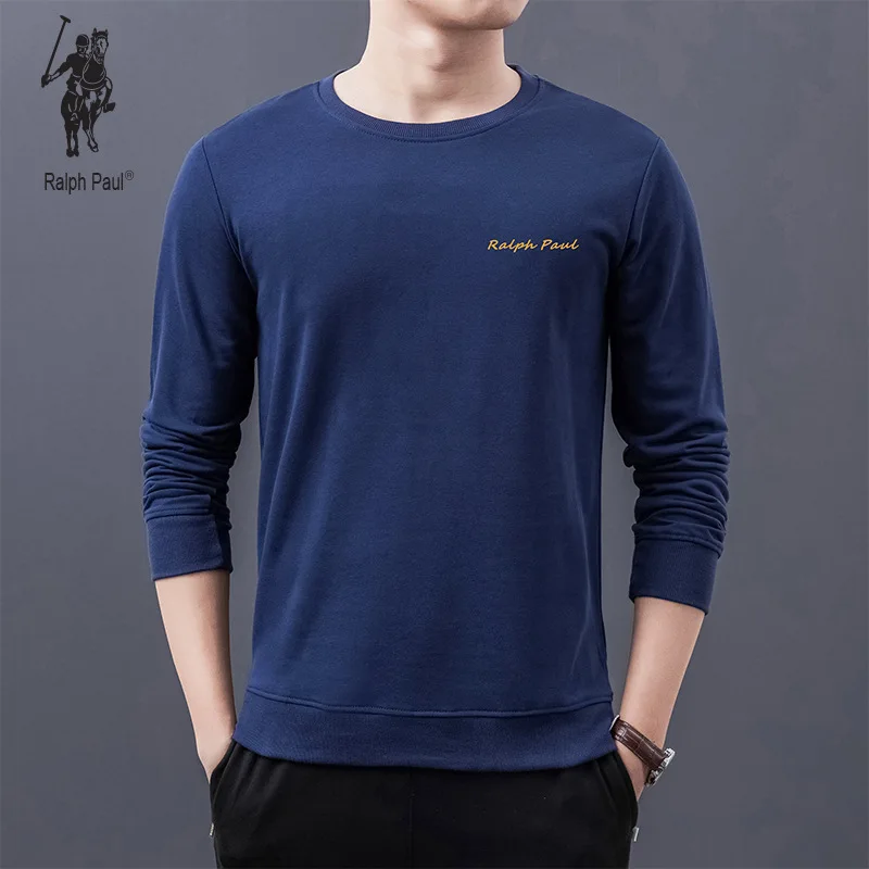 

Свитер Lallen Paul Мужской с круглым вырезом, Повседневный пуловер свободного покроя, рубашка с длинным рукавом, большие размеры, Осень-зима