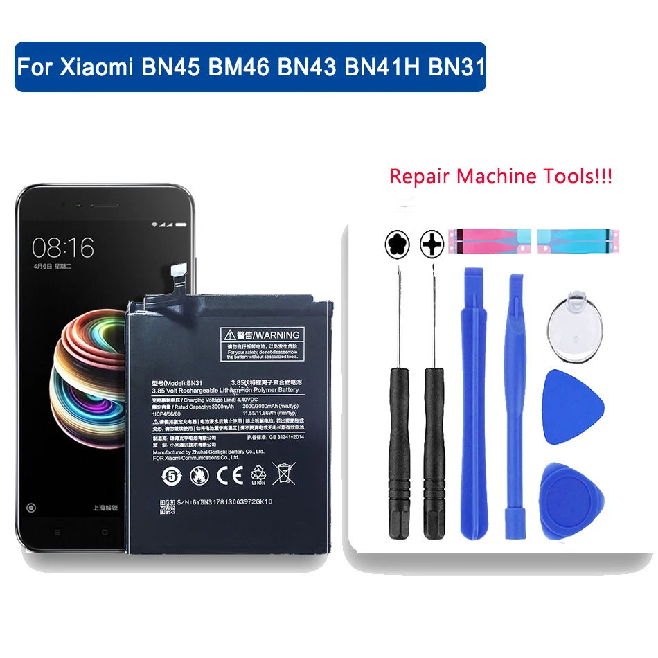 Аккумулятор BN45 BM46 BN43 BN41H BN31 для Xiaomi Redmi Note 5 5A Pro/Note 3 4 4X Global аккумулятор +