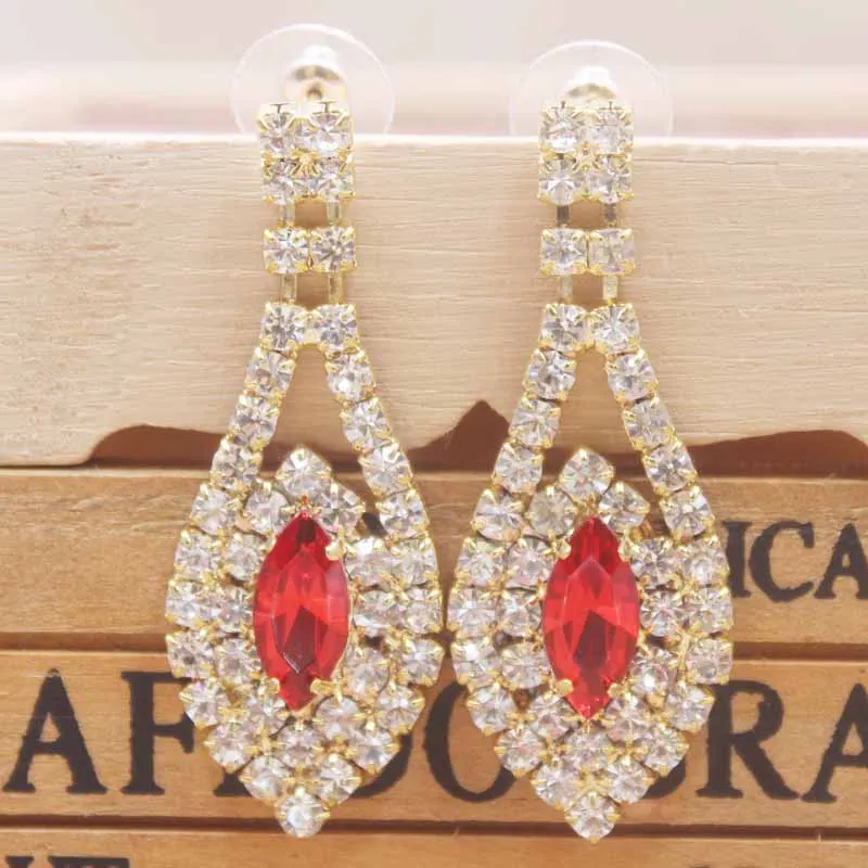 Элегантные зеленые серьги золотые/серебряные свадебные Zerong Стразы висячие