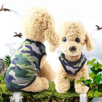 camouflage pet vest cute spring summer little grid breathable dog clothes multicolor optional durable sunscreen pet apparel new