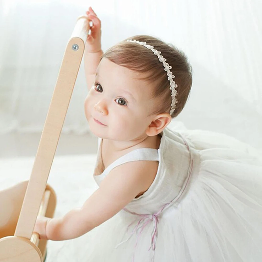 Sparkling Pearls Baby Head Band Elastic Newborn Photography Accessories Rhinestones Girls Headbands Lace Rompers Clothes | Детская