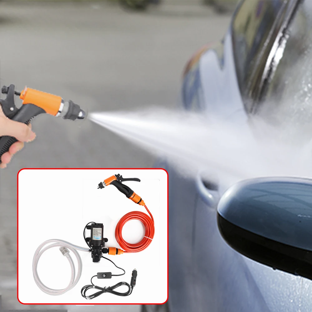 

Car High Pressure Gun Electric Water Pump With Adapter Auto Accessories Washer Hose Set Portable Washing Cleaning Machine 12V