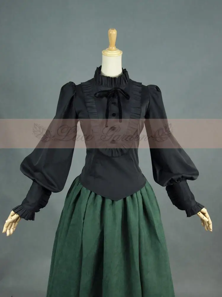 Женская винтажная Блузка с оборками приталенная белая рубашка воротником