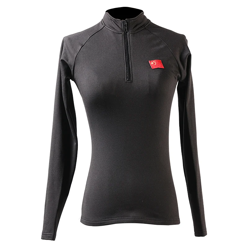 

Modal Velvet Latin Dance Shirt Women'S Black Zipper Long-Sleeved Ballroom Samba Practice Clothes Men's Training Tops DWY2598