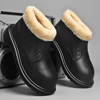 2021 winter new male martin boot plus velvet warm flat waterproof rain boot men chelsea fashion casual sneaker snow shoe 39 46