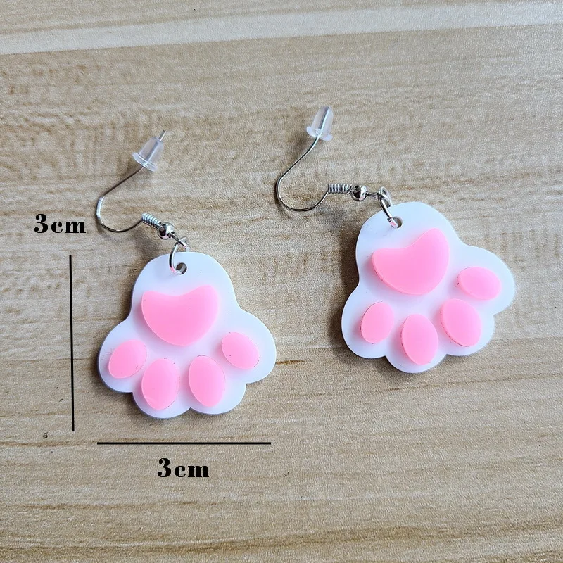 

Cat Claw Meat Pad Girl Heart Cute Ear Hook Ear Clip Girl Sweet Earrings