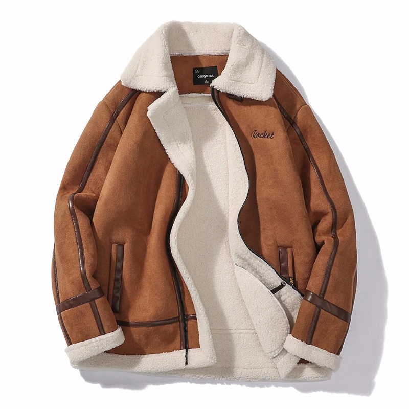 Мужские осенние повседневные теплые флисовые военные кожаные куртки мужские