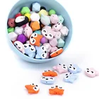 Chenkai 50 шт. в форме лисы, рандомный Прорезыватель для зубов, детский мультяшный Прорезыватель для ухода за ребенком, ожерелье для прорезывания зубов, зажимы для соски