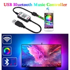 USB светодиодная полоса освещения лампа 5 в RGB Bluetooth-совместимый контроллер музыкальный контроллер для 5050 3528 5630 RGB светодиодная полоса ТВ фон