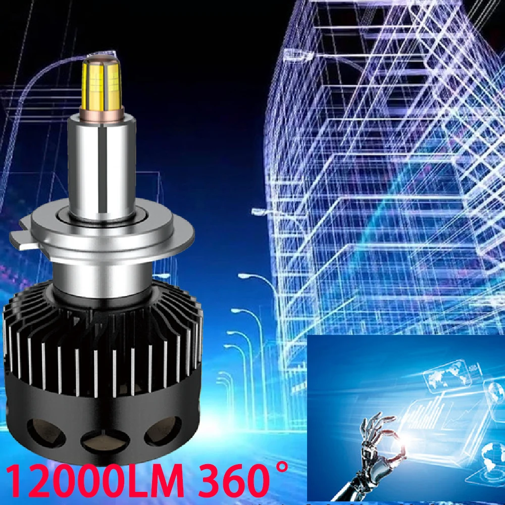 Автомобильные передсветильник фары 360 градусов лампы H7 светодиодные H11 H8 H9 9005 9012