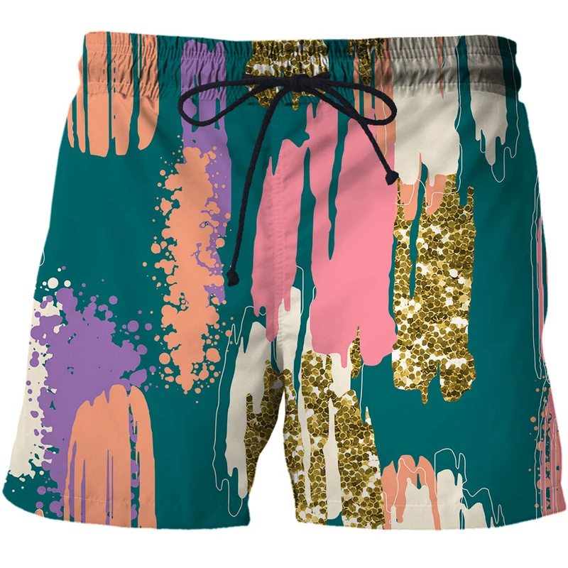 Summer men's shorts Art Painting Graphic Printed shorts Men/Women Short Pants swimming shorts Quick-drying Elastic Waist Shorts