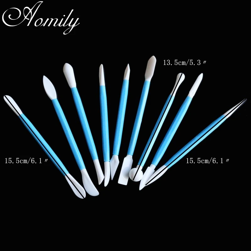 

Amoliy 9pcs/Set 18 Patterns Fondant Cake Carving Cutter DIY Cake Decorating Tools Flower Decoration Pen Chocolate Pastry Baking