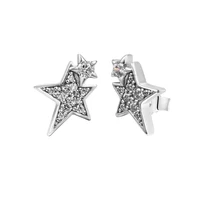 starry sky gift logo stud birthday 100 real 925 sterling silver 2021 free shipping wholesale small earrings for women