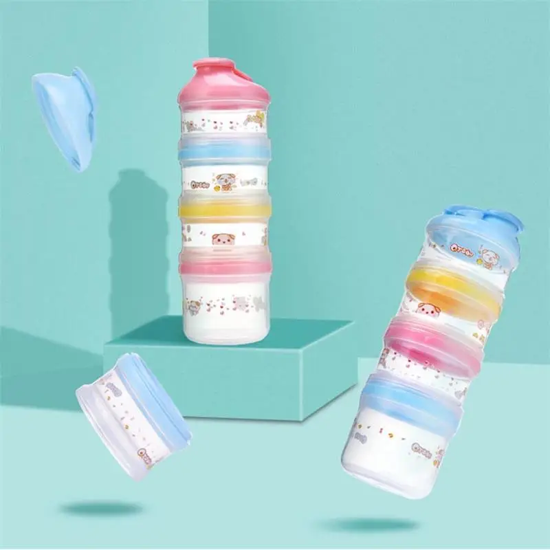 4 х слойный контейнер для детского молока и порошка портативный хранения питания