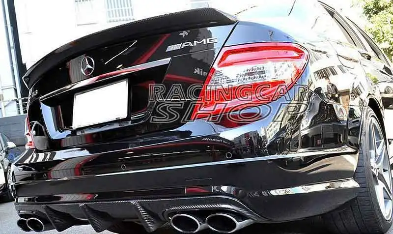 V образный спойлер для багажника из натурального углеродного волокна подходит BENZ