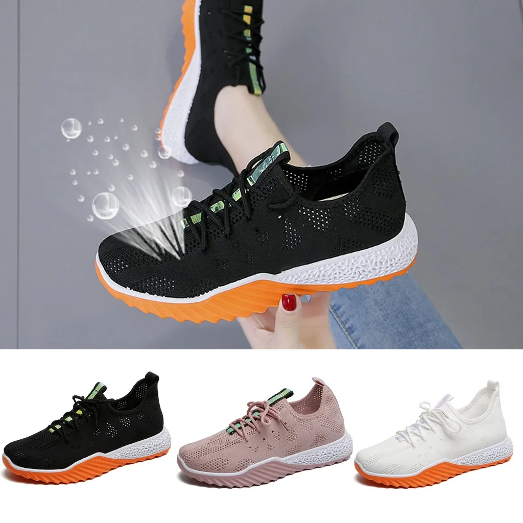 

Sports shoes women spring and summer new wild flying woven breathable smoked casual super fire women's shoes wholesale