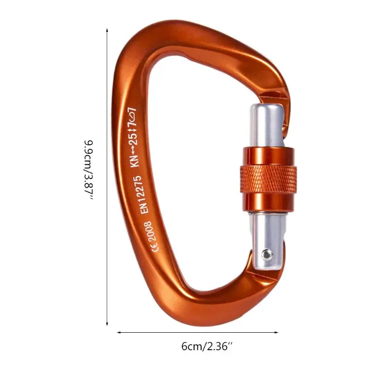 

Professional Climbing Carabiner 25KN D-Shaped Outdoor Protective Equipment Heavy Duty Strong Hook for Rock Climbing Rappelling