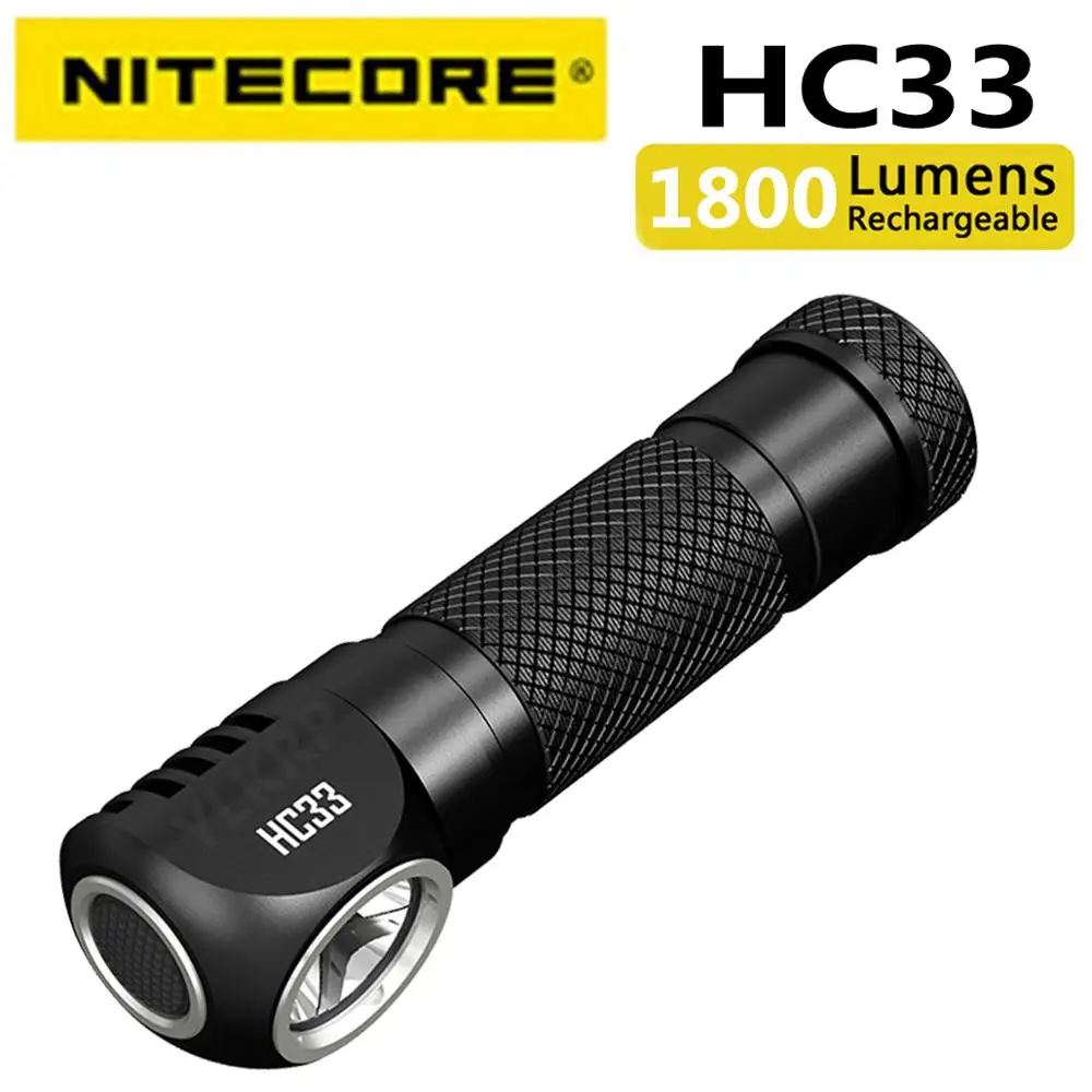 Портативный налобный фонарь NITECORE HC33 CREE XHP35 HD max 1800 люмен 187 метра 8 режимов работы