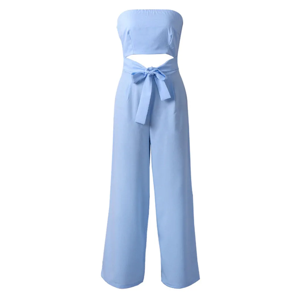 Женский бандажный комбинезон Lofia с вырезом лодочкой для отдыха открытыми плечами