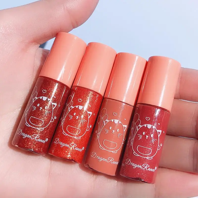 1 шт. бархатный Блестящий глазурь для губ Гладкий Водонепроницаемый