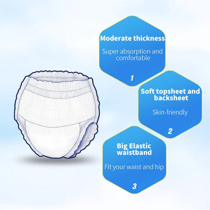 Высококачественные подгузники для взрослых white L недержание мочи нижнее белье