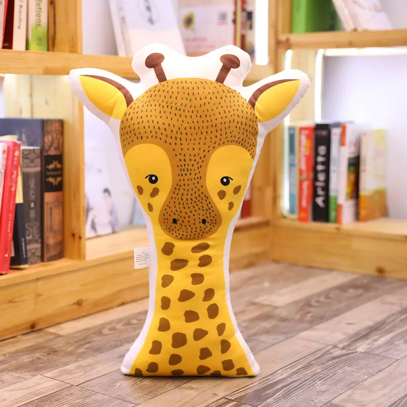 Giraffe Ins/Лидер продаж, мягкая подушка в скандинавском стиле с изображением слона, лисы, лося, медведя, жирафа, кролика, детская подушка для спокойного сна, украшение комнаты, игрушка, подарок на праздник - Цвет: Giraffe