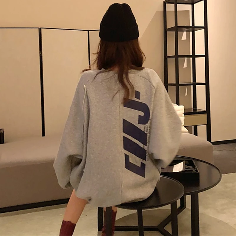 Timis Li Весна негабаритных кофты женские толстовки с капюшоном и длинными рукавами