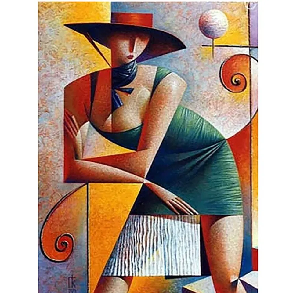 

New Home 5D DIY Diamond Painting Kit Full of Diamond Inlay Embroidery Cross-stitch Portrait Abstract Woman Mural Home Decor Gift