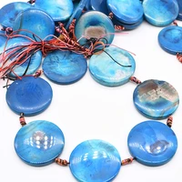 2strandslot round bright blue agate loose natural stone beads for woman diy necklace bracelets jewelry making strand 15