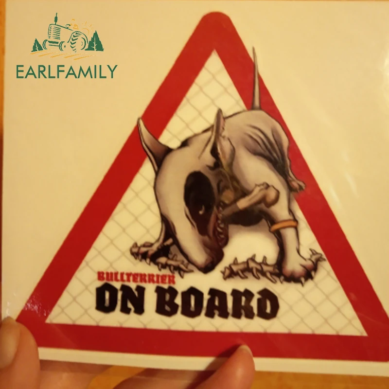 EARLFAMILY 12 см x 10 5 Бультерьера автомобильные наклейки с собаками для собак на доску
